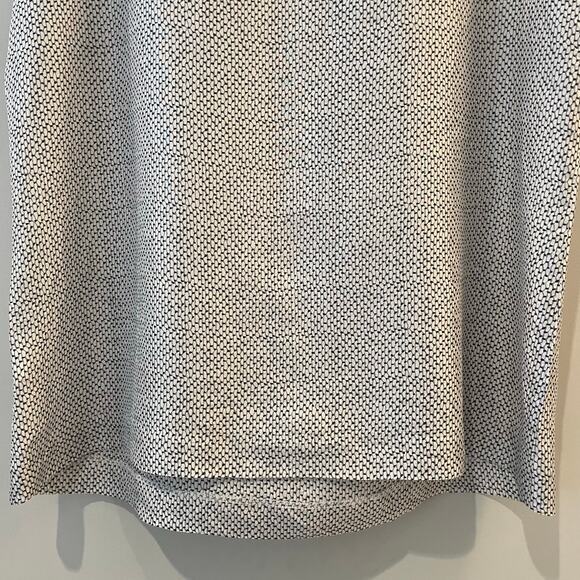 J.Crew Factory Silk Blouse Sleeveless Ruffle V Neck Office Date Black White 8 - Picture 9 of 11